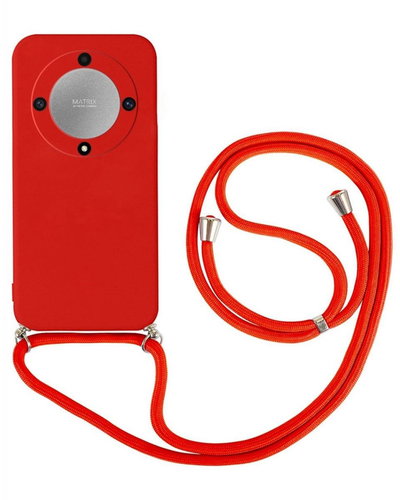 TopQ Kryt Honor Magic5 Lite 5G červený se šňůrkou 95762 - Phone Cover - Main image