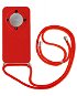 TopQ Kryt Honor Magic5 Lite 5G červený so šnúrkou 95762 - Kryt na mobil