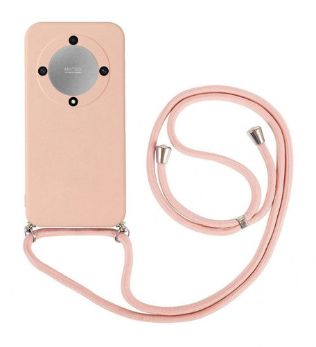 TopQ Kryt Honor Magic5 Lite 5G růžový se šňůrkou 95761 - Phone Cover - Main image