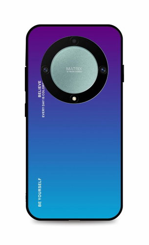 TopQ Kryt LUXURY Honor Magic5 Lite 5G pevný duhový purpurový 95750 - Phone Cover - Main image