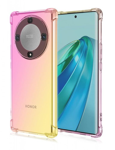 TopQ Kryt Honor Magic5 Lite 5G Shock duhový růžovo-žlutý 95748 - Phone Cover - Main image
