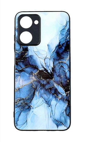 TopQ Kryt Marble Realme 10 pevný Smoky Blue 98067 - Phone Cover - Main image