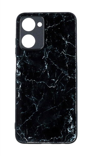 TopQ Kryt Marble Realme 10 pevný Smoky Black 98065 - Phone Cover - Main image