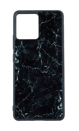 TopQ Kryt Marble Motorola Edge 30 Fusion pevný Smoky Black 97959 - Phone Cover - Main image