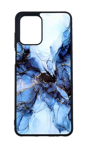 TopQ Kryt Marble Motorola Moto G73 pevný Smoky Blue 98187 - Phone Cover - Main image
