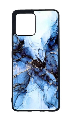 TopQ Kryt Marble Motorola Moto G72 pevný Smoky Blue 98143 - Phone Cover - Main image
