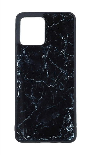 TopQ Kryt Marble Motorola Moto G72 pevný Smoky Black 98137 - Phone Cover - Main image