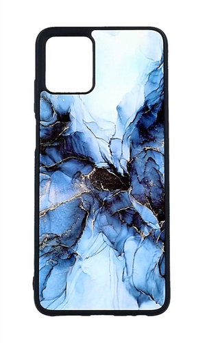 TopQ Kryt Marble Motorola Edge 30 Neo pevný Smoky Blue 98031 - Phone Cover - Main image