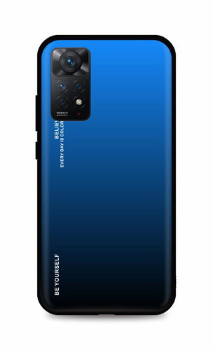TopQ Kryt LUXURY Xiaomi Redmi Note 11 Pro 5G pevný duhový modrý 98112 - Phone Cover - Main image