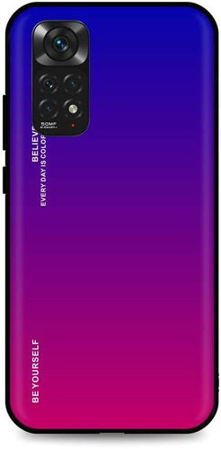 TopQ Kryt LUXURY Xiaomi Redmi Note 11S pevný duhový fialový 98436 - Phone Cover - Main image