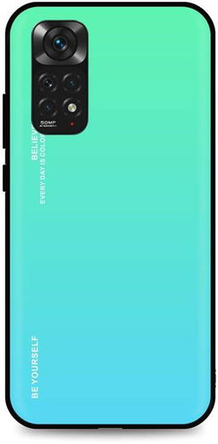 TopQ Kryt LUXURY Xiaomi Redmi Note 11S pevný duhový zelený 98435 - Phone Cover - Main image