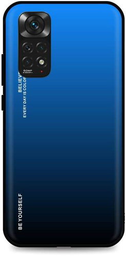 TopQ Kryt LUXURY Xiaomi Redmi Note 11S pevný duhový modrý 98434 - Phone Cover - Main image