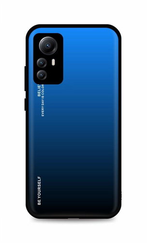 TopQ Kryt LUXURY Xiaomi Redmi Note 12S pevný duhový modrý 98433 - Phone Cover - Main image