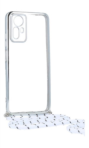 TopQ Kryt Xiaomi Redmi Note 12S Frame stříbrný se šňůrkou 98238 - Phone Cover - Main image