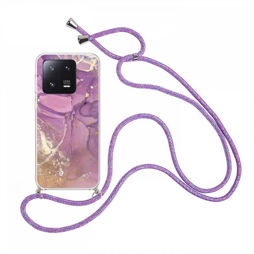 TopQ Kryt Xiaomi 13 Marble fialový se šňůrkou 98512 - Phone Cover - Main image