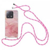 TopQ Kryt Xiaomi 13 Marble růžový se šňůrkou 98510 - Phone Cover