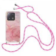 TopQ Kryt Xiaomi 13 Marble růžový se šňůrkou 98510 - Phone Cover