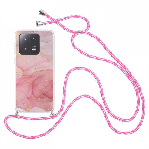 TopQ Kryt Xiaomi 13 Marble růžový se šňůrkou 98510 - Phone Cover - Main image
