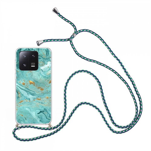 TopQ Kryt Xiaomi 13 Marble zelený se šňůrkou 98509 - Phone Cover - Main image