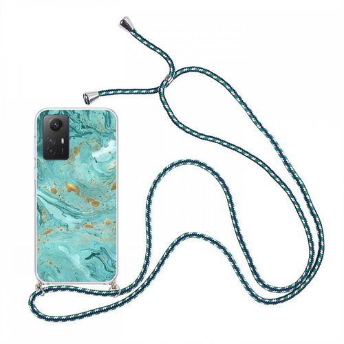 TopQ Kryt Xiaomi Redmi Note 12S Marble zelený se šňůrkou 98532 - Phone Cover - Main image