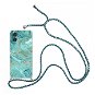 TopQ Kryt Motorola Edge 30 Neo Marble zelený se šňůrkou 98474 - Phone Cover