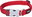Collar padded S - red - 15 mm × 24-37 cm