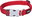 Collar padded M - red - 20 mm × 31-48 cm