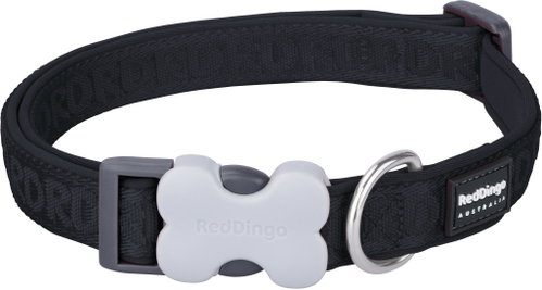 Red Dingo padded collar L - black - 20 mm × 41-68 cm - Dog Collar - Main image