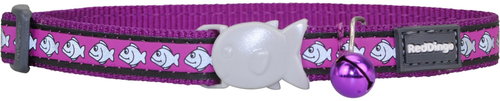 Red Dingo 12 mm reflexní, Fish Purple - Cat Collar - Main image