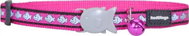 Red Dingo 12 mm reflexní, Fish Hot Pink - Cat Collar