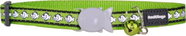 Red Dingo 12 mm reflexní, Fish Lime - Cat Collar