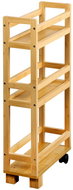Kesper Shelf with wheels 15 × 74 × 36 cm, bamboo - Shelving Unit