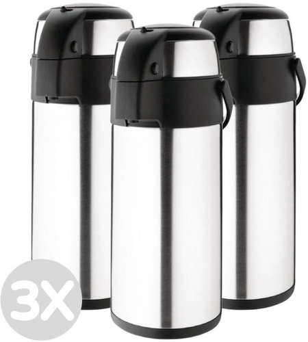 Discounted multipack - 3x Olympia thermos with pump 5l - Thermos - Main image