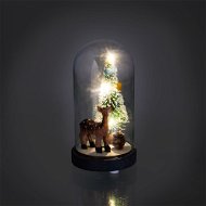 RETLUX RXL 318 Weihnachts-Glaskuppel Glasglocke klein 3 LED Reh WW - Weihnachtsbeleuchtung