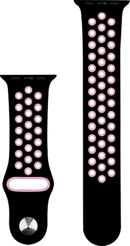 RhinoTech for Apple Watch 38/40/41mm Black/Light Pink - Watch Strap - Main image