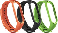 RhinoTech for Xiaomi Mi Band 6 (3-pack black, orange, green) - Watch Strap