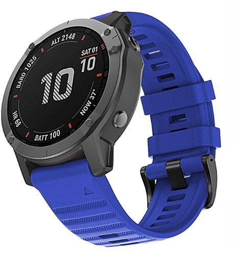 RhinoTech silicone for Garmin QuickFit 22mm dark blue - Watch Strap - Main image