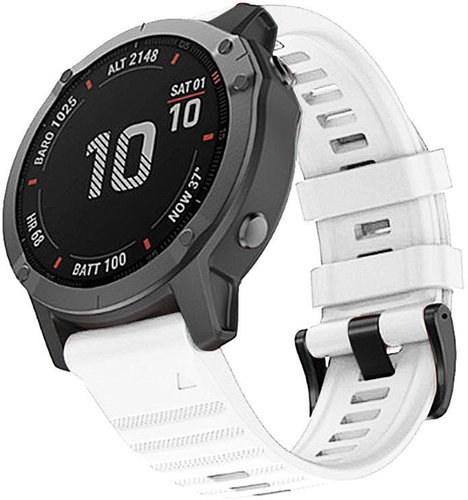 RhinoTech silicone for Garmin QuickFit 26mm white - Watch Strap - Main image