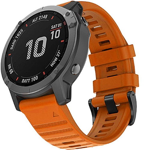 RhinoTech silicone for Garmin QuickFit 26mm orange - Watch Strap - Main image