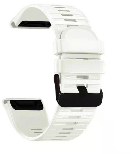 RhinoTech silicone for Garmin QuickFit 22mm white - Watch Strap - Main image