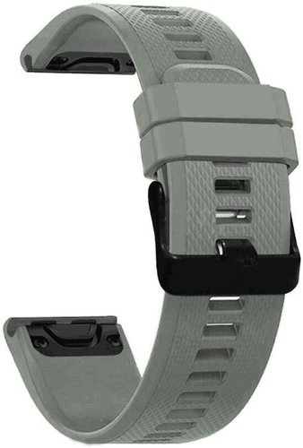 RhinoTech silicone for Garmin QuickFit 22mm grey - Watch Strap - Main image