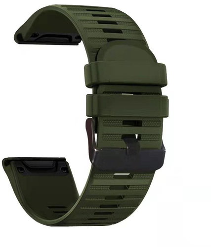RhinoTech silicone for Garmin QuickFit 22mm dark green - Watch Strap - Main image