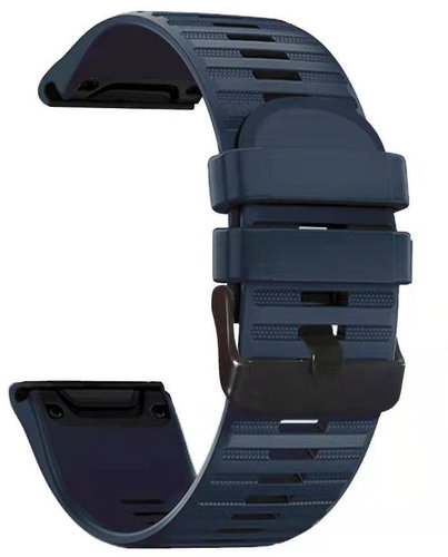 RhinoTech silicone for Garmin QuickFit 22mm dark blue - Watch Strap - Main image