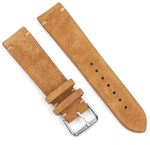 RhinoTech Leather Suede Quick Release 22mm brown - Watch Strap - Main image