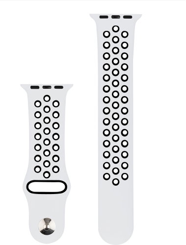 RhinoTech for Apple Watch 42/44/45mm White-Black - Watch Strap - Main image