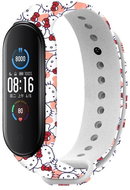 RhinoTech for Xiaomi Mi Band 6 White Cat Motif - Watch Strap