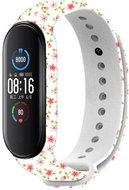 RhinoTech for Xiaomi Mi Band 6 White Tulip Motive - Watch Strap