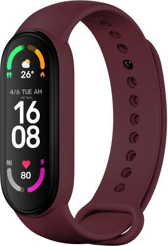 RhinoTech for Xiaomi Mi Band 6 Burgundy Red - Watch Strap - Main image