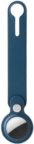 RhinoTech PU Case with Loop for Apple AirTag Dark Blue - AirTag Loop - Main image