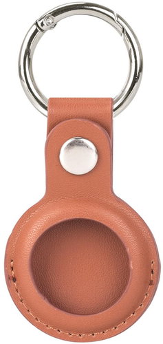 RhinoTech PU Key Case for Apple AirTag Brown - AirTag Key Ring - Main image